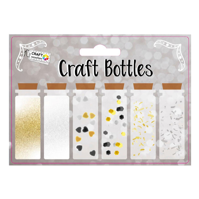 Decoratie Flesjes, 6 x 15g - Groen/Blauw