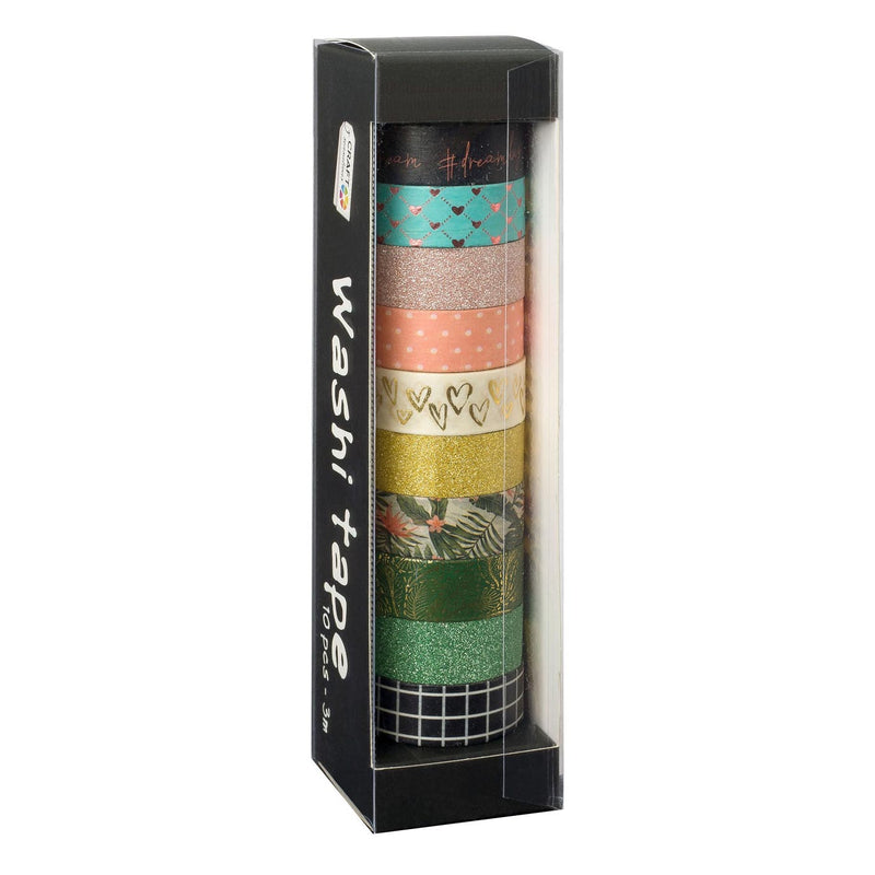 Glitter Washi Tape 3m, 10st.