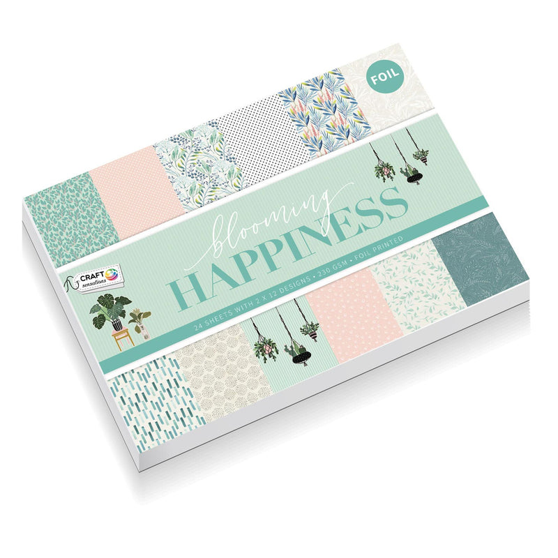Knutselkarton met Folie, 24 vellen - Blooming Happiness