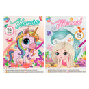 Glitter Kleur en Stickerboek Eenhoorn/Zeemeermin