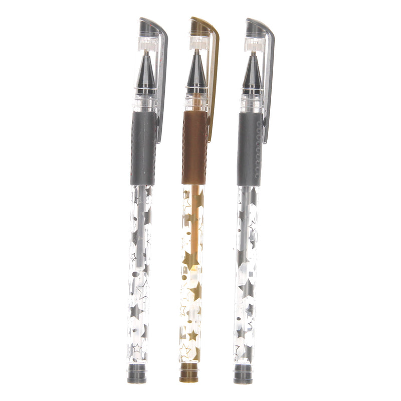 Gelpennen Zilver/Goud, 3st.