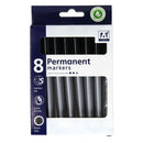 Permanent Markers Zwart, 8st.
