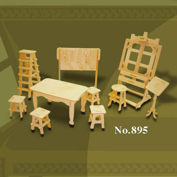 Bouwpakket hout kunst atelier 1:12 895
