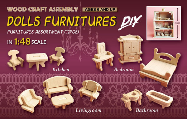 Bouwpakket set poppenhuismeubels 839