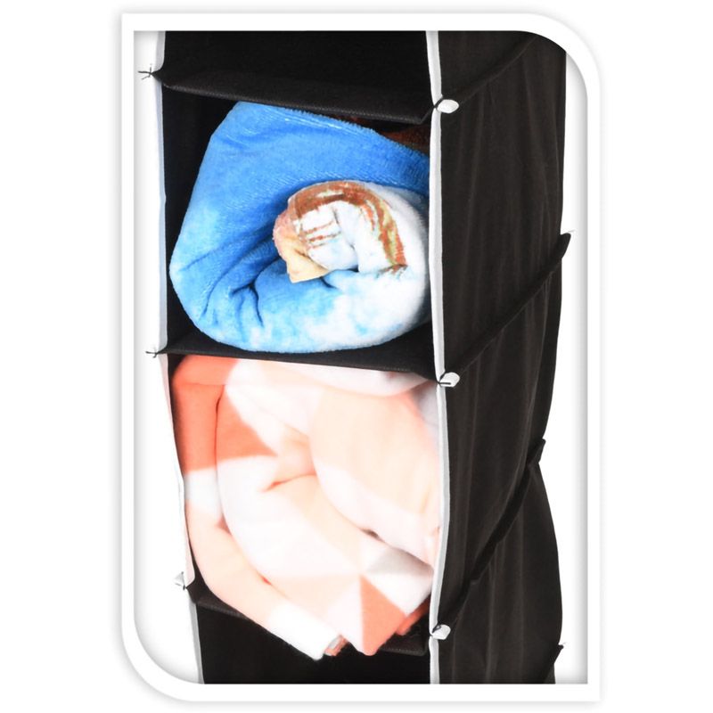 Kast Organizer 15x30x84 cm Zwart