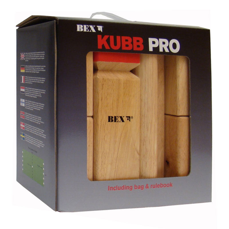 Kubb Pro Rubberhout met Rode Koning