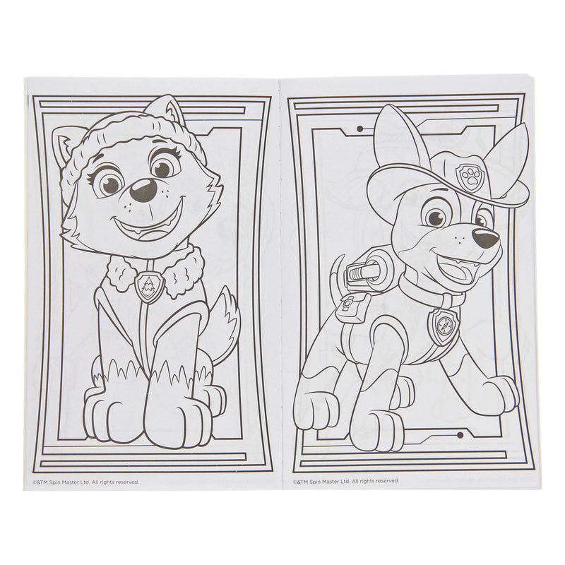 Paw Patrol Grab and Go Kleur- en Stickerset met Waskrijtjes