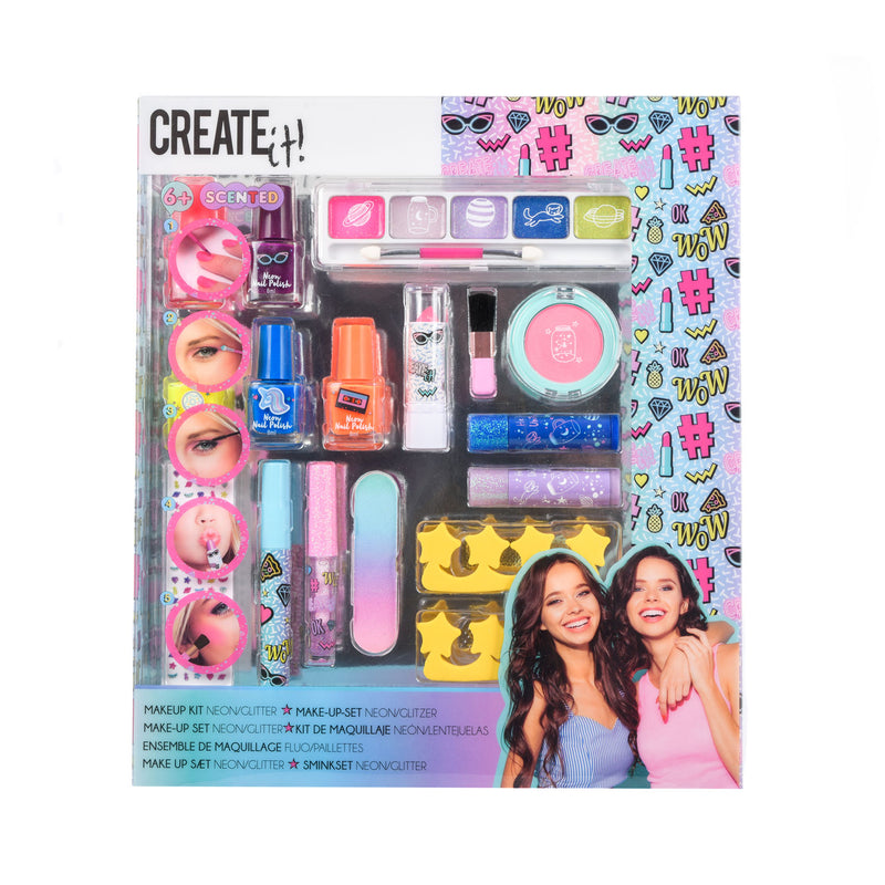 Create It Neon-Glitter Make-Up Set