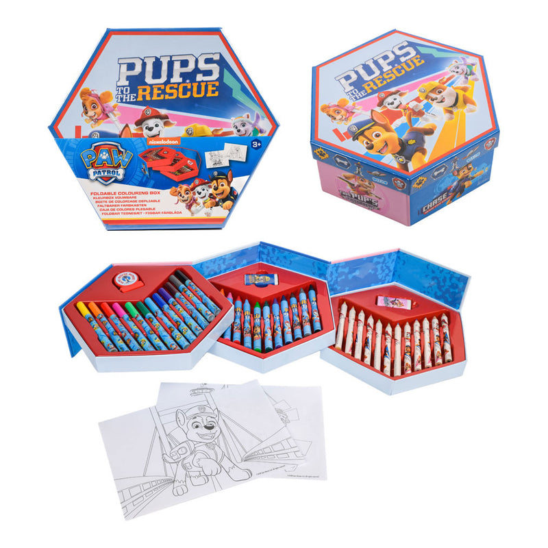 PAW Patrol Uitvouwbare Kleurkoffer, 41dlg