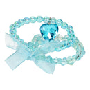 Kralen Armbandjes Blauw met Strik, 3st.