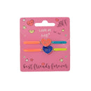 BFF Armband met Glitter Hart, 2st.