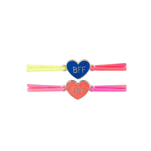 BFF Armband met Glitter Hart, 2st.