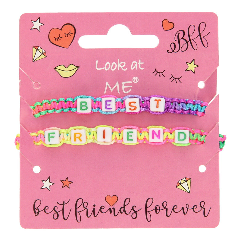 BFF Armband Gevlochten met Letters, 2st.