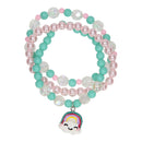 Armband Kralen en Regenboog Hanger, 3st.