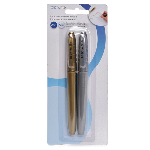 Metallic Stiften Goud & Zilver, 2st