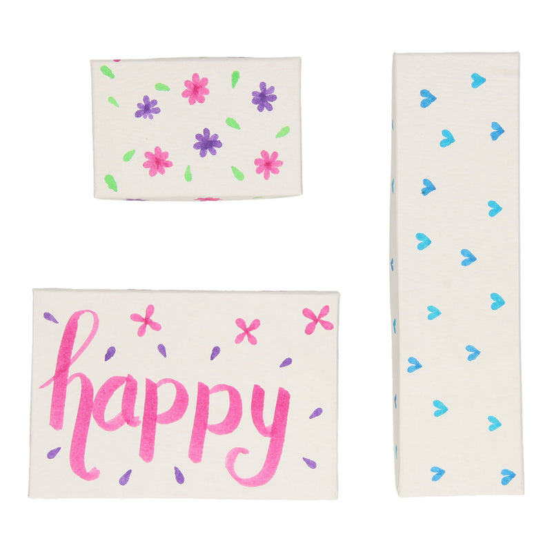 Kleur je eigen Geschenkdoosjes, 3st.