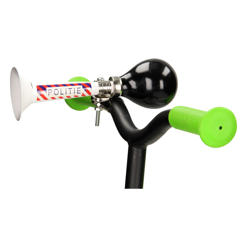 Politie Fietshoorn 18 cm Wit/Zwart