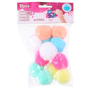 Gekleurde Pompons, 12st.
