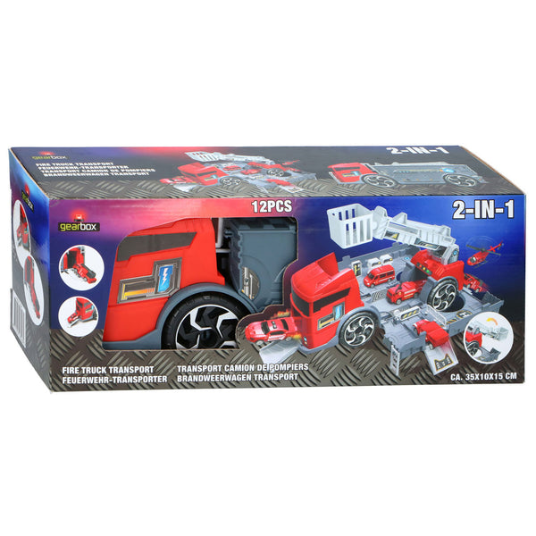 Brandweerwagen Uitklapbaar 2in1, 12dlg.