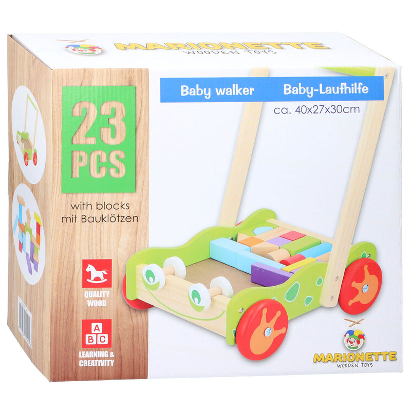 Loopwagen met Blokken, 23dlg.