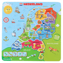 Houten Legpuzzel Landkaart Nederland, 13st.
