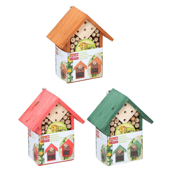 Houten Insectenhotel, 16x9x19cm