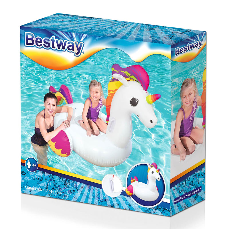 Bestway Opblaasfiguur Fantasie Eenhoorn Ride-on