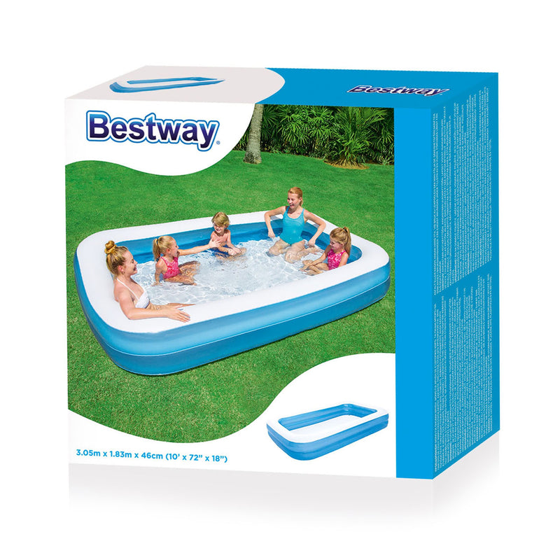Bestway Familie Zwembad 305x183x46 cm Blauw/Wit