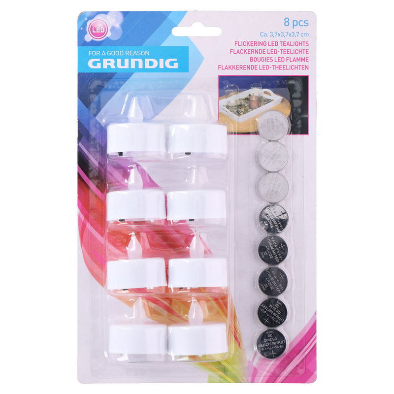 Theelicht Knipperend LED, 8st.