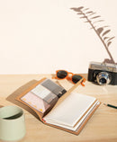 notitieboek A5 19,5 x 12 cm imitatieleer zwart/rood