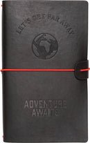 notitieboek A5 19,5 x 12 cm imitatieleer zwart/rood