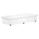 Iris Opbergbakken met Wieltjes 35L 80x40x16 cm 2 Stuks Transparant