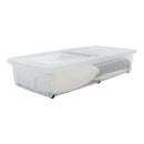 Iris Opbergbakken met Wieltjes 35L 80x40x16 cm 2 Stuks Transparant