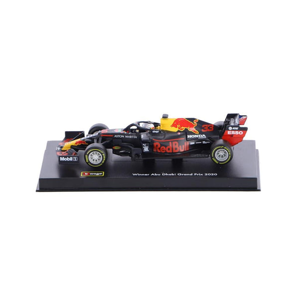 Burago Auto 1:43 Max Verstappen Red Bull RB16 + Helm in Luxe Bewaarcase
