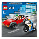 Lego City 60392 Achtervolging Auto op Politiemotor