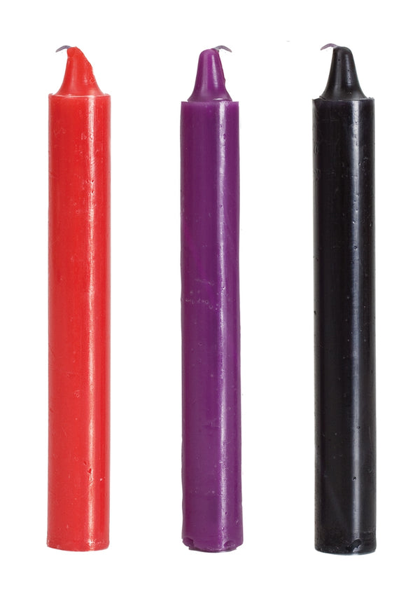 Japanse Druppelkaarsen Set - ZwartRoodpaars