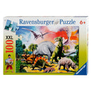 Puzzel 100 XXL Tussen de dinosauriërs