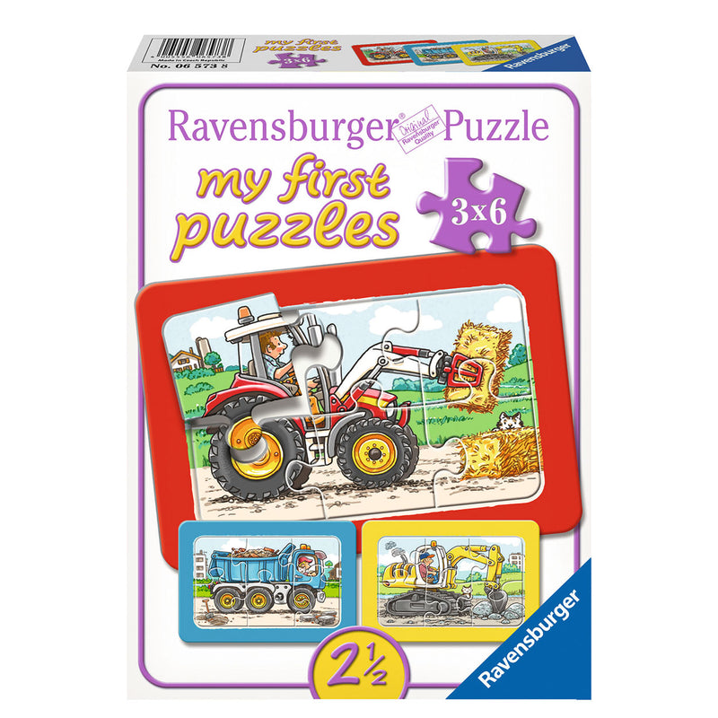 Mijn eerste puzzel Graafmach/Tract//Kiep 3x6 stukjes