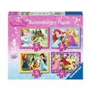 Disney Princess vier puzzels (12+16+20+24st.)