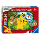Puzzel 2x24 stukjes Pokemon Pikachu en zijn vrienden