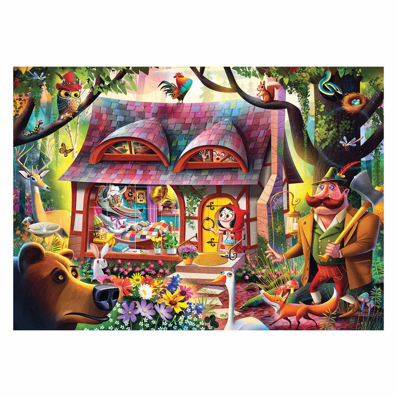 Puzzel 1000 stukjes Roodkapje en de wolf