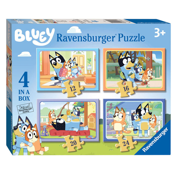 4 puzzels 12+16+20+24 stukjes - Bluey