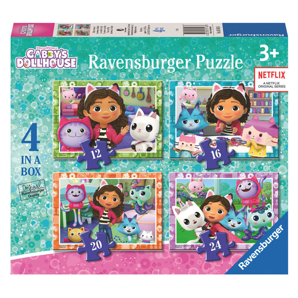 4 puzzels Gabby AND apos;s Dollhouse 12/16/20/24p