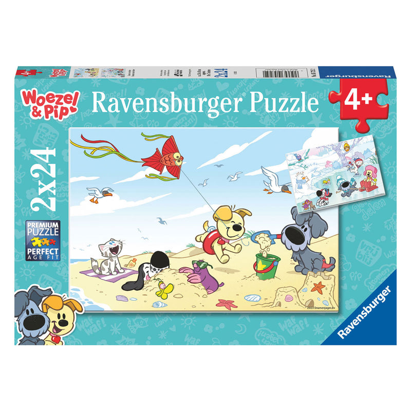 Woezel & Pip Zomer en Winter Legpuzzel, 2x24st.