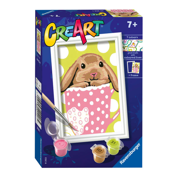 Ravensburger CreArt Schilderen op Nummer Konijntje in Beker