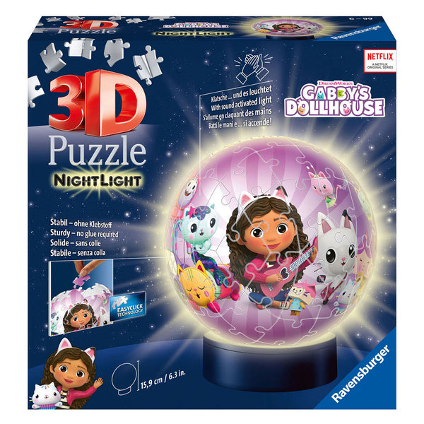 Ravensburger 3D Puzzel Gabby&#039;s Dollhouse 74 Stukjes + Licht