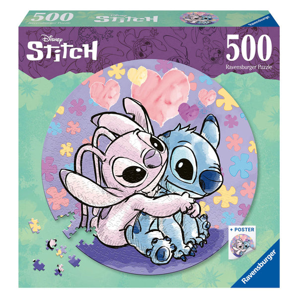 Legpuzzel Rond Stitch, 500st.