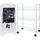 Keukentrolley wit met 3 manden