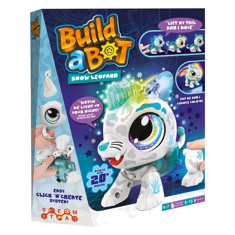 Build a Bot Lights Sneeuw Luipaard - Interactieve Robot