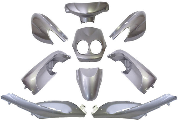Plaatset 9-delig Edge voor Yamaha Neo's - vanaf bouwjaar 2008 tot 2011 - 2 en 4 takt model - metall